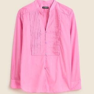 Pink cotton J.Crew long sleeve shirt, size 4, NWT